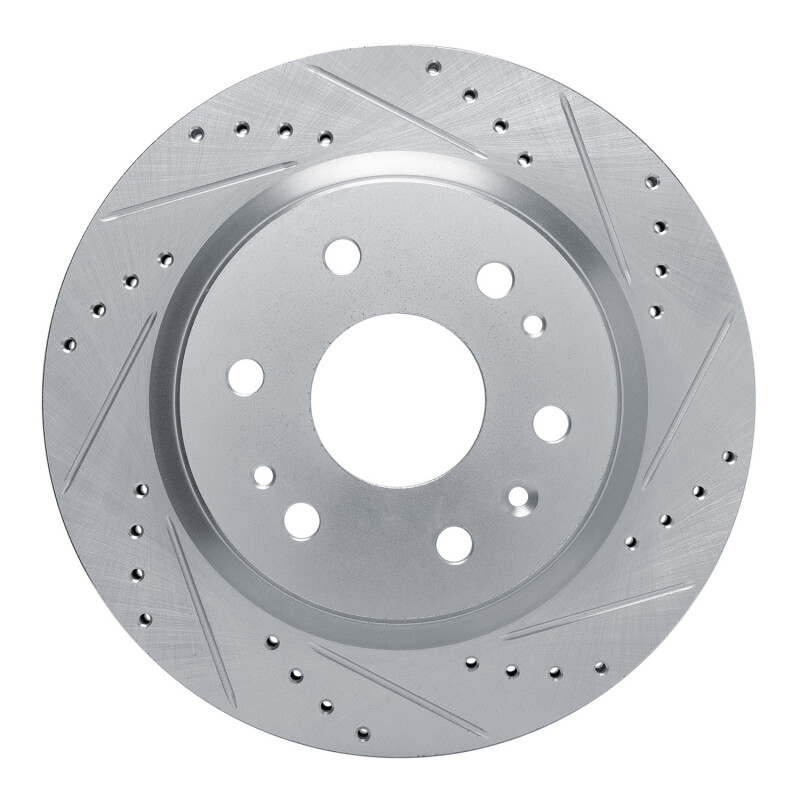 Chevrolet Colorado Brake Rotor (1) - Rear Right - R1 Concepts - Drilled & Slotted - Silver - `23-`25